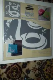 Americana Adhesive Stencil 10"X10"-Pool Splash, new and unused, Item ASMM107