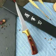 Chef Boning Knife Stainless Steel Full Tang Wood Handle Eviscerating Slicing Cut