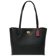 Coach Polished Pebble Leather Willow Tote Bag Black
