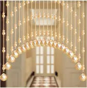 Crystal Beaded Curtain, 21 Strings Arched Door String Curtain for Doorway, Decor