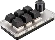 3Keys Switch Customized Knobs, Red Switch Macro Keyboard Plug and Play Ergonomic USB Mini Keypad for Desktop PC (6 Keys with 1 Knob)