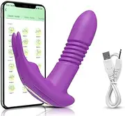 Silent Vibrating Vibrator Thrusting Vibrator For Women Clitoris Vibrator APP Rotating Telescopic Dildo Remote Control G Spot Adult Sex Toy