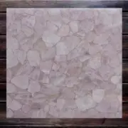 18" Square Rose Quartz Stone Table Top Luxury Modern Arts Furniture Outdoor Deco