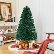 Costway Pre-Lit Artificial 1.5M 1.8M Optical Fiber Christmas Tree with Star S...