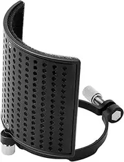 ibasenice 1pc Microphone Accessories Microphone Filter Mic Pops Filter Plastic Microphone Filter Shield Black