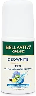 Ethnic Choice Organic Deo White Deodorant for Men Long Lasting Freshness 50ml Natural Roll On Under Arms Skin Whitening and Lightening for Dark Underarms