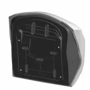 Polaris Seat Bottom Assembly, Black/Silver White Stitch [D99AK][D99BK]