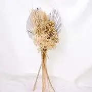 Bohemian Style Wedding Home Deco ion Cattail Fan su ower Leaves Palm Leaves DIY Flower ar Ment s Dried Flowers Cross-Border Supply Pearl White Multicolor281 One Size