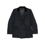 [Blazé Milano] Blazé Milano Resolute Everyday Velvet-collared Double-breasted Blazer I NUMERIC BLUE