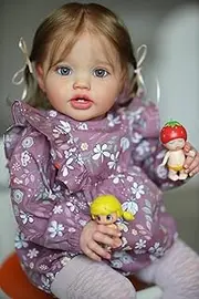 Anano Bebe Reborn Toddler 26 Inch 70 cm Reborn Dolls Baby Reborn Girl Long Hair Girl Baby Realistic Baby in Real Life with Clothes and Shoes