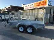10x6 CAGE TRAILER | GALVANISED | 900mm CAGE | FULL CHECKERPLATE | SPARE & JOCKEY