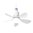 42CM 2 In 1 Hanging Fan with LED Light Remote Control Rechargeable Ceiling Fan