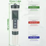 Digital PH Meter PH/TDS/Temperature Water Quality Tester with Backlight -