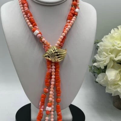 VINTAGE KENNETH JAY LANEUNDERSEA NECKLACE FOR AVON GENUINE LUCITE BEADS NEW