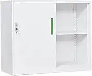 Vertical filing cabinet with printer storage and adjustable shelves, mobile file cabinet for desk organization