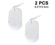 2Pcs Earth Lava Pumice Stone Callus Remover For Feet Heels And Palm - Pedicure Exfoliation Tool Corn Remover-White