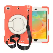 Nevenka iPad Case For iPad 9.7/Air 2 with 360 Swivel Stand-Coral Orange