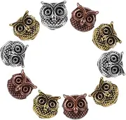 TEHAUX Jewelry Making Supplies 10pcs Owl Charms Connectors Bulk Jewelry Making Kit Random Color