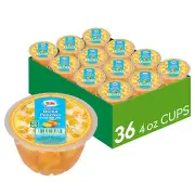 Dole Fruit Bowls Diced Peaches in 100% Juice Snacks,4oz 36 Total Cups,Gluten FRE
