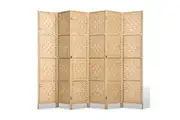 ZUNI 6 Panel Room Divider Natural