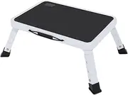 [AIMALL] Foldable Step Stool with 3 Height Levels 6.7/7.9/9in Non-Slip Footstool Lightweight Portable Ladder for Kitchen Bathroom Bedroom Storage Use
