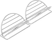 DECORNIJIA 2pcs Stainless Steel Pancake Rack Taco Tray Taco Rack Holder Stand Taco Holders Stainless Steel Taco Holder Taco Holder Stainless Steel Taco Server Tacos Stand Taco Plates Silver