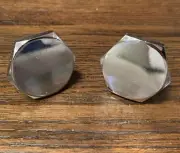 TRIUMPH CUB FORK NUT / CAP / PLUG SET (2 PIECES) *ORIGNAL NOS!*