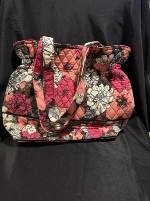Vera Bradley Mocha Rouge Large Tote Bag