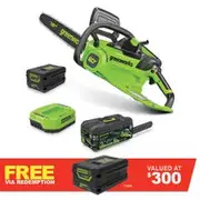 GREENWORKS 60V 18Inch 1 x 4AH Chainsaw Kit 2009907AU