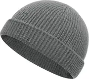 [PHILIGHTS] Mens Knit Cuffed Beanie Hat Watch Cap Thin Wool Fisherman Beanies Hats for Men Guys Women Skull Caps Unisex
