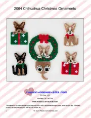 Chihuahua Christmas Ornaments- Plastic Canvas Pattern or Kit