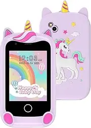 PTHTECHUS® Kids Smart Phone for Girls, Toddler Toys for 3-12, Touchscreen HD Camera Kids Toys Phone with Music Player, Games, Videos, audiobooks, Christmas Birthday Toy Purple