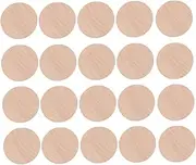 SEWACC 50pcs Craft Shape Round Wood Discs 5mm Thick Round Wood Pieces for DIY Craft Projects Educational Learning Toys for Boys and Girls