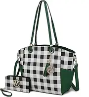 [MKF Collection] MKF Crossbody Bag for Women Set Handbag Wallet Purse - Top-Handle Tote - Removable Shoulder Strap Vegan Leather