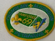 Camporee 1959 BSA Champlain Algonquin Petawawa Obal Patch Green Gold White Bin 1