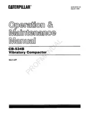 Caterpillar CB 534B Vibratory Compactor Operators Maintenance Manual