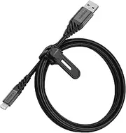 OtterBox Lightning to USB-A 1M Charging Cable for Apple iPhone 7/8/11/12 Black