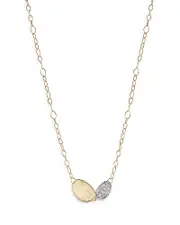 Marco Bicego 18K Yellow & White Gold Lunaria Diamond Station Necklace, 16.5