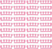 100pcs Soft Sponge Toe Finger Dividers Pedicure Stand Toe Nail Polish Separators Finger Spacers Nail Toe Separator (Pink, One size)