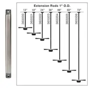 Kichler Fan Down Rod 1.00 OD X 24.00, Coffee Mocha - 360002CMO