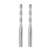 1/8" Shank 2mmx17mm Carbide 2 Flute CNC Spiral Router Bit for PVC MDF Wood 2pcs