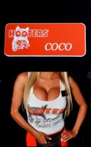 Hooters Uniform CoCo Name Tag Pin Back Dress Role Play Costume Accessory
