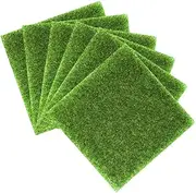 BESPORTBLE 6Pcs Compact Fake Grass Mats Wear Resistant Landscape Accessories for DIY Micro Landscaping Realistic Moss Decor for Gardening and Art Projects