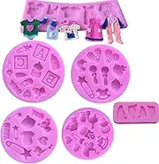 Cute Baby Silicone Fondant Cake Mold Kitchen Baking Mold Cake Decorating Moulds Modeling Tools，Gummy Sugar Chocolate Candy Cupcake Mold(6 PACK)