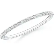 Classic Split Prong Diamond Half Eternity Wedding Ring