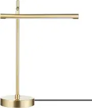 Globe Electric 52889 West 15" LED Integrated Desk 15", Matte Brass,