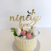 Acrylic Gold 'ninety five' Birthday Cake Topper Birthday Decorations Supplies