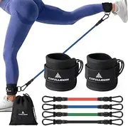 Ankle Resistance Bands With Cuffs for Women and Men Fitness Training - Leg Bands for Booty Workouts, Kickbacks, Hip and Gluteus Training Exercises