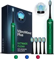 Wagner Stern VibroWave Plus Oscillation & Vibration Sonic Electric Toothbrush with 4 Brush Heads IPX7 Waterproof
