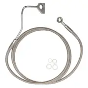 Stainless +4" Upper Front Brake Line Kit 2014 & Up Harley-Davidson Touring w/ABS